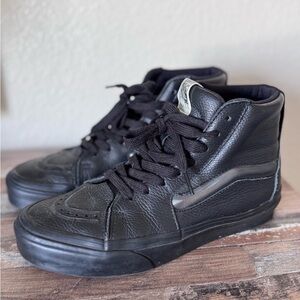 Vans Sk8-Hi XL 'Big Mood' high-top sneakers in black leather.